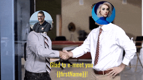 Gif de remerciement personnalisé