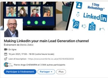 Contacts participants events LinkedIn