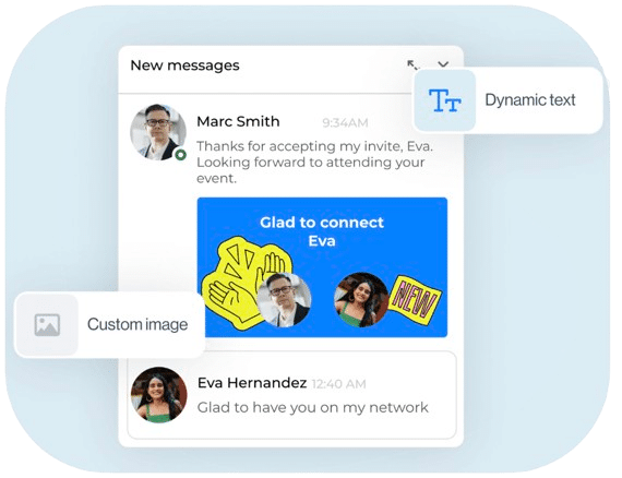 Leadin : visuel personnalisé avec prénom et réponse