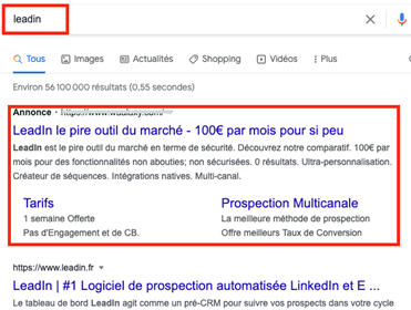 Bad Google Ads ad