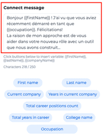 Message de connexion