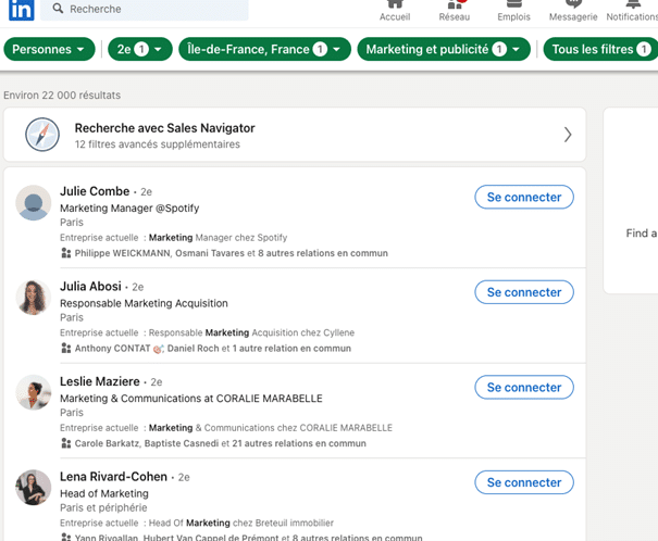 Find a profile on LinkedIn