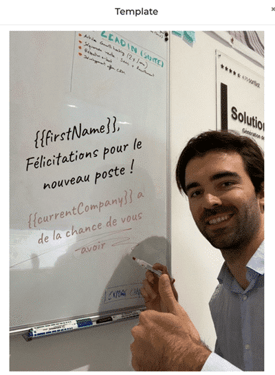 Template approche LinkedIn